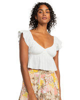 The Roxy Womens Brisa Woven Top in Egret