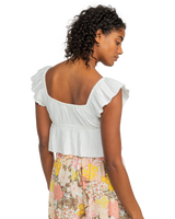 The Roxy Womens Brisa Woven Top in Egret