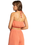 The Roxy Womens Golden Tropic Solid Top in Apricot Brandy