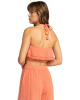 The Roxy Womens Golden Tropic Solid Top in Apricot Brandy