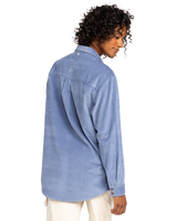 The Roxy Womens Let It Go Corduroy Shirt in Infinity Blue