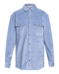 The Roxy Womens Let It Go Corduroy Shirt in Infinity Blue