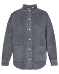 The Roxy Womens Kick Back Washed Cord Shacket in Phantom