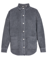 The Roxy Womens Kick Back Washed Cord Shacket in Phantom