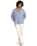 The Roxy Womens Morning Time Washed Shirt in Infinity Blue