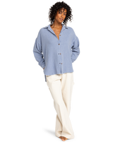 The Roxy Womens Morning Time Washed Shirt in Infinity Blue