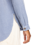 The Roxy Womens Morning Time Washed Shirt in Infinity Blue