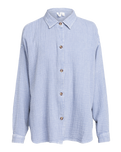 The Roxy Womens Morning Time Washed Shirt in Infinity Blue