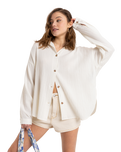 The Roxy Womens Morning Time Shirt in Egret