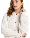 The Roxy Womens Morning Time Shirt in Egret