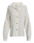 The Roxy Womens Morning Time Shirt in Egret