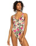 Beach Classics One Piece Swimsuit in Anthracite Palm Song