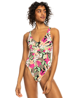 Beach Classics One Piece Swimsuit in Anthracite Palm Song