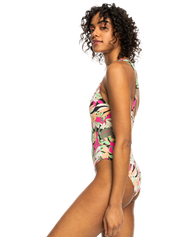 Beach Classics One Piece Swimsuit in Anthracite Palm Song