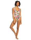 Beach Classics One Piece Swimsuit in Anthracite Palm Song