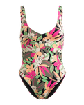 Beach Classics One Piece Swimsuit in Anthracite Palm Song