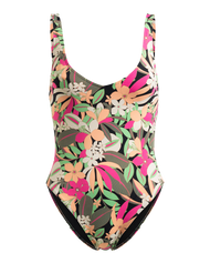 Beach Classics One Piece Swimsuit in Anthracite Palm Song