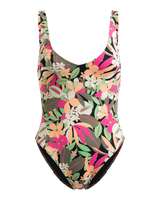 Beach Classics One Piece Swimsuit in Anthracite Palm Song