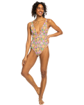 The Roxy Womens All About Sol One Piece Swimsuit in Rootbeer