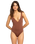 Silky Island One Piece Swimsuit in Root Beer