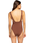 Silky Island One Piece Swimsuit in Root Beer