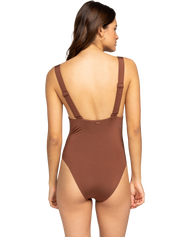 Silky Island One Piece Swimsuit in Root Beer