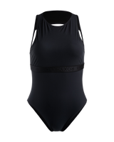 The Roxy Womens Active Tech Swimsuit in Anthracite