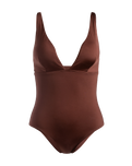 The Roxy Womens Silky Island D Cup Swimsuit in Rootbeer