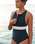 The Roxy Womens Active High Performance One Piece Swimsuit in Anthracite