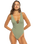 The Roxy Womens Essaouira One Piece Swimsuit in Oil Green