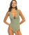 The Roxy Womens Essaouira One Piece Swimsuit in Oil Green