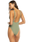 The Roxy Womens Essaouira One Piece Swimsuit in Oil Green