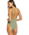 The Roxy Womens Essaouira One Piece Swimsuit in Oil Green