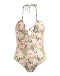 The Roxy Womens Canarias One Piece Swimsuit in Oil Green