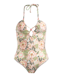 The Roxy Womens Canarias One Piece Swimsuit in Oil Green