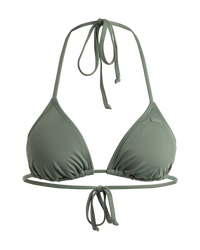 The Roxy Womens Beach Classic Modern Triangle Bikini Top in Agave Green