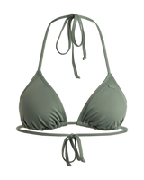 The Roxy Womens Beach Classic Modern Triangle Bikini Top in Agave Green