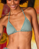 The Roxy Womens Beach Classic Modern Triangle Bikini Top in Agave Green