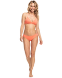 The Roxy Womens Beach Classics Moulded Triangle Bikini Top in Fusion Coral