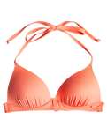 The Roxy Womens Beach Classics Moulded Triangle Bikini Top in Fusion Coral