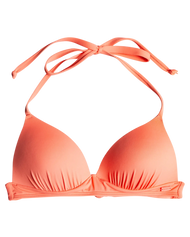 The Roxy Womens Beach Classics Moulded Triangle Bikini Top in Fusion Coral