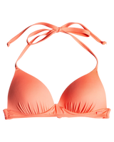 The Roxy Womens Beach Classics Moulded Triangle Bikini Top in Fusion Coral