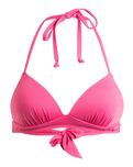 The Roxy Womens Beach Classics Moulded Triangle Bikini Top in Shocking Pink