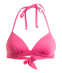 The Roxy Womens Beach Classics Moulded Triangle Bikini Top in Shocking Pink