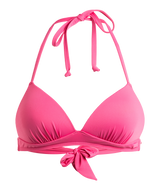 The Roxy Womens Beach Classics Moulded Triangle Bikini Top in Shocking Pink