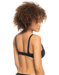 The Roxy Womens Beach Classic Underwire D Cup Bikini Top in Anthracite