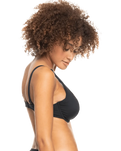 The Roxy Womens Beach Classic Underwire D Cup Bikini Top in Anthracite