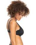 The Roxy Womens Beach Classic Underwire D Cup Bikini Top in Anthracite