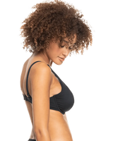 The Roxy Womens Beach Classic Underwire D Cup Bikini Top in Anthracite