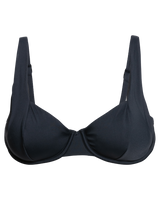 The Roxy Womens Beach Classic Underwire D Cup Bikini Top in Anthracite